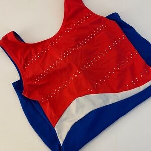Red, & White and Blue Girl’s Leotard